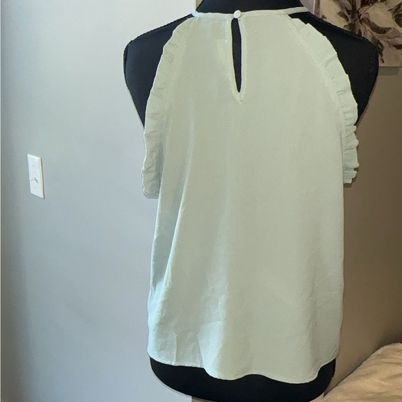Mine Light Blue Ruffle Tank Top - Picture 2 of 3